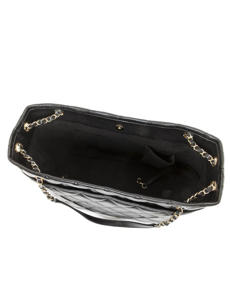 Cabas CHANEL cuir caviar noir