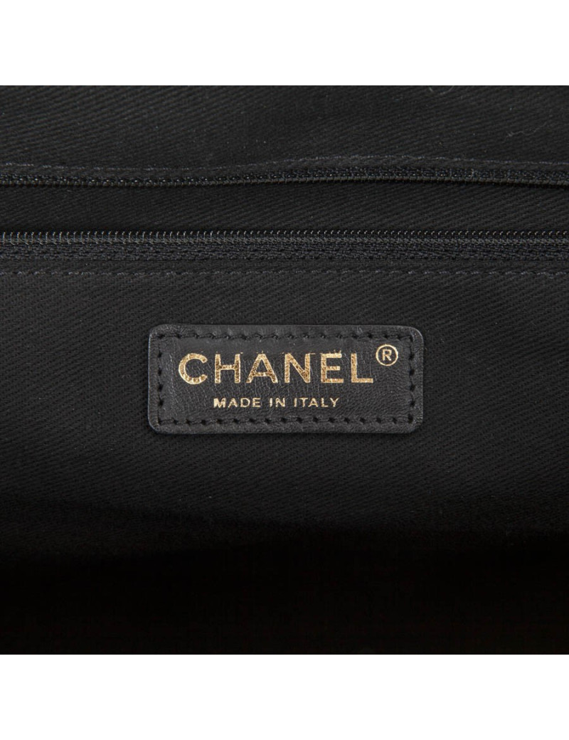 Cabas CHANEL cuir caviar noir