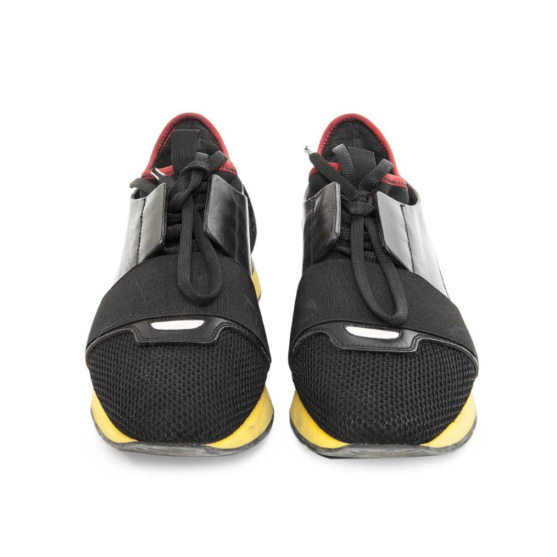 Baskets 'race runner' BALENCIAGA T 39 FR cuir, résille et néoprène