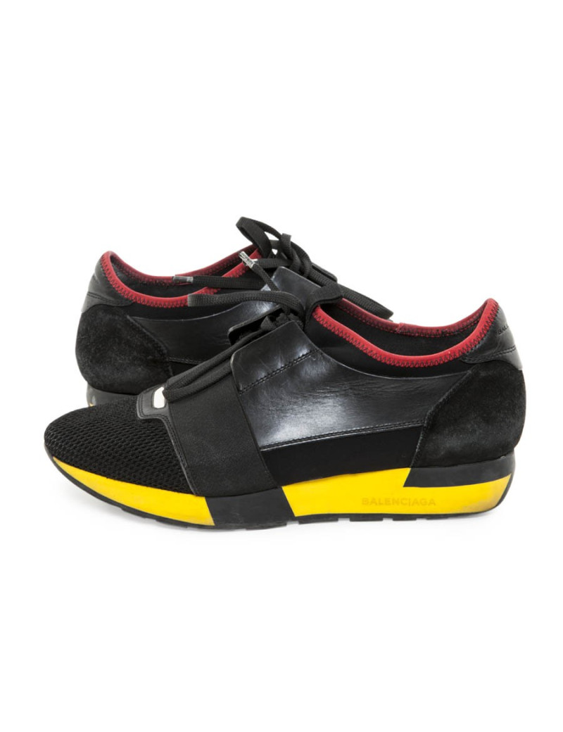 Trainers 'race runner' BALENCIAGA T 39 FRcuir, mesh and neoprene