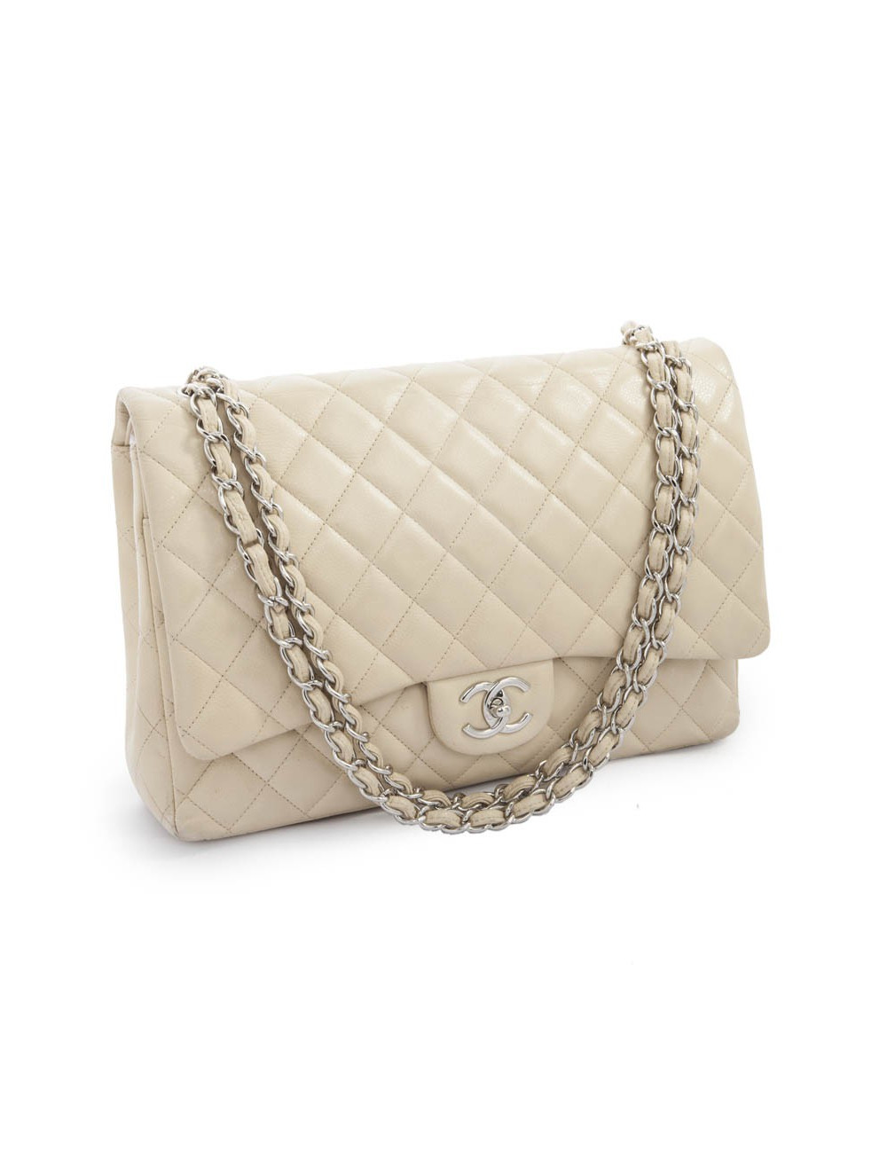 Maxi jumbo CHANEL matelassé beige