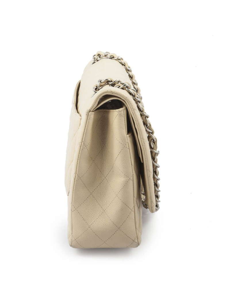 Maxi jumbo CHANEL matelassé beige