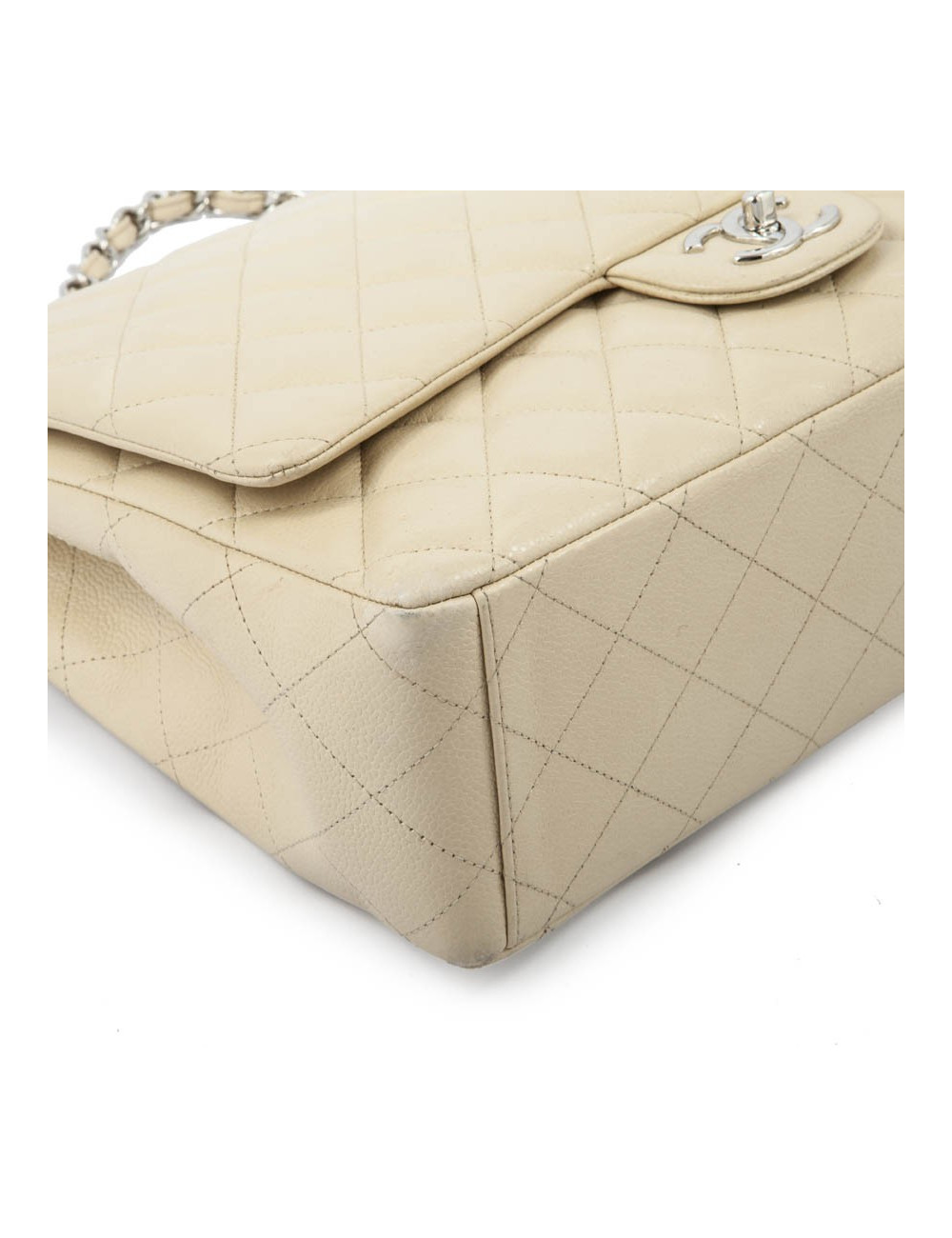 Maxi jumbo CHANEL matelassé beige