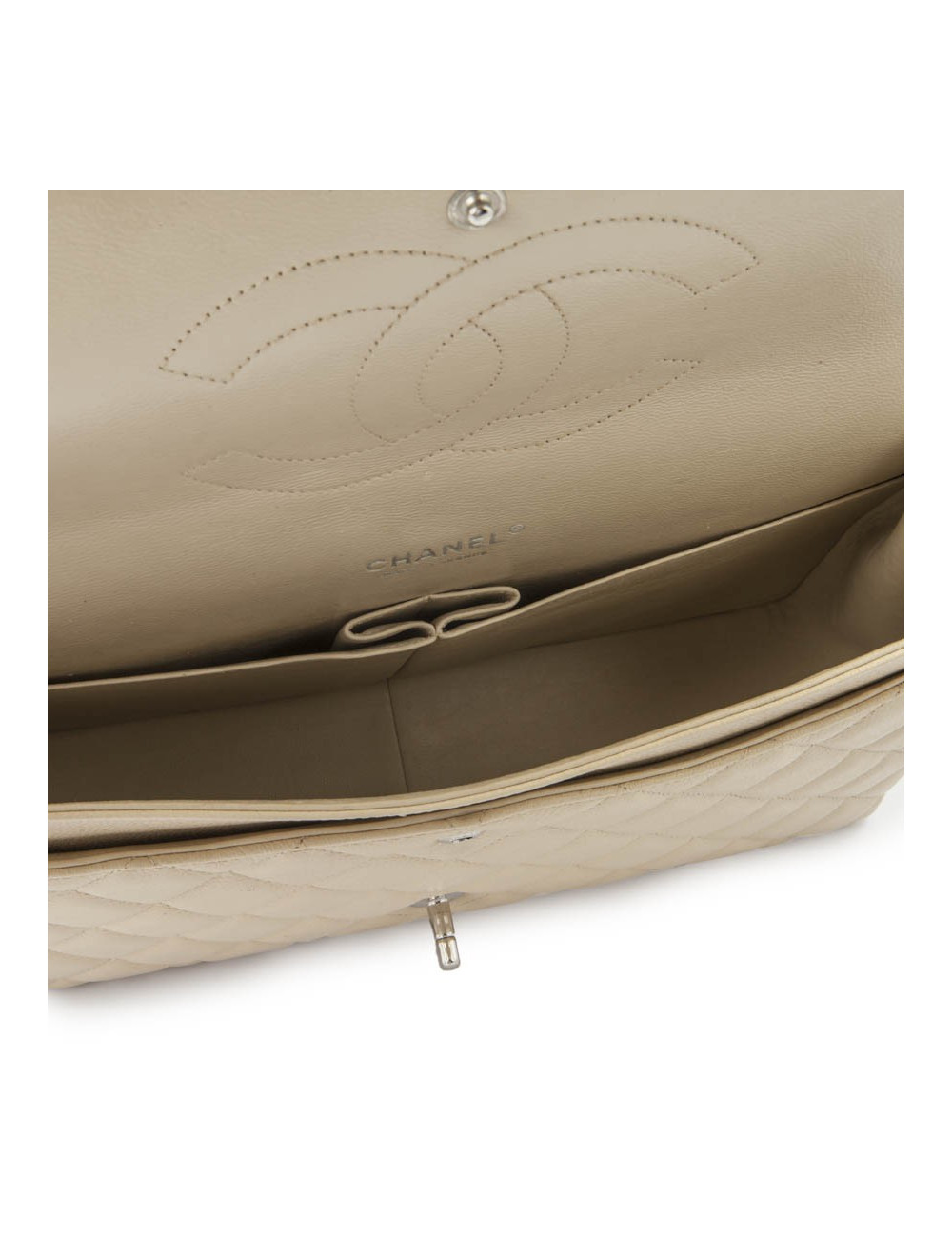 Maxi jumbo CHANEL matelassé beige