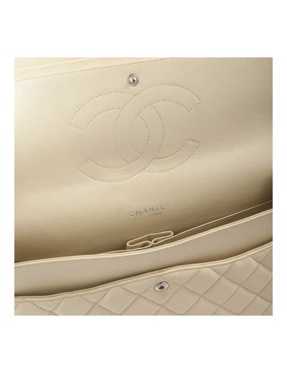 Maxi jumbo CHANEL matelassé beige