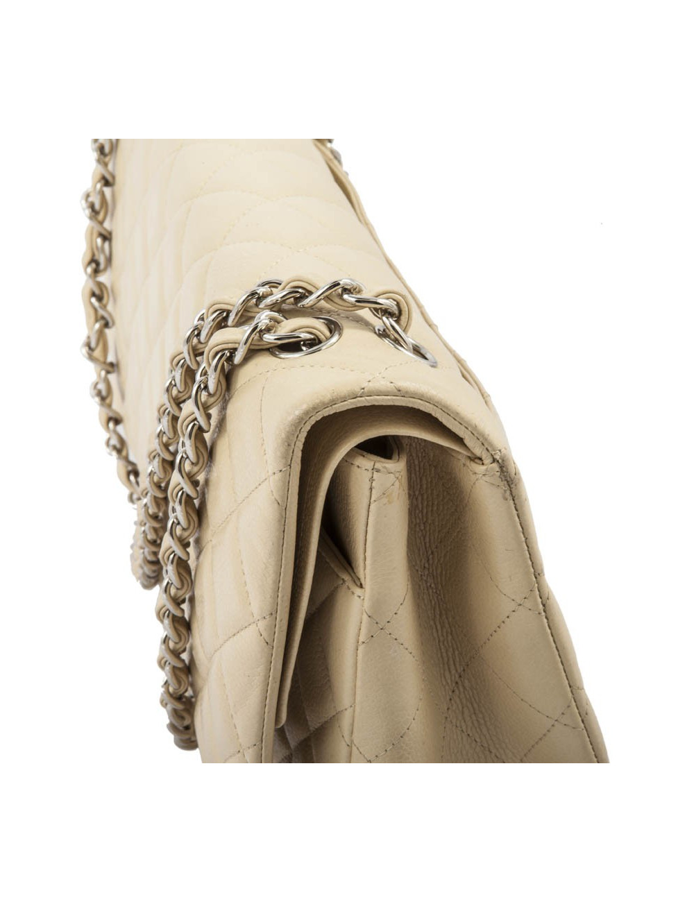 Maxi jumbo CHANEL matelassé beige