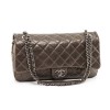 CHANEL flap bag in coppered quilted leather