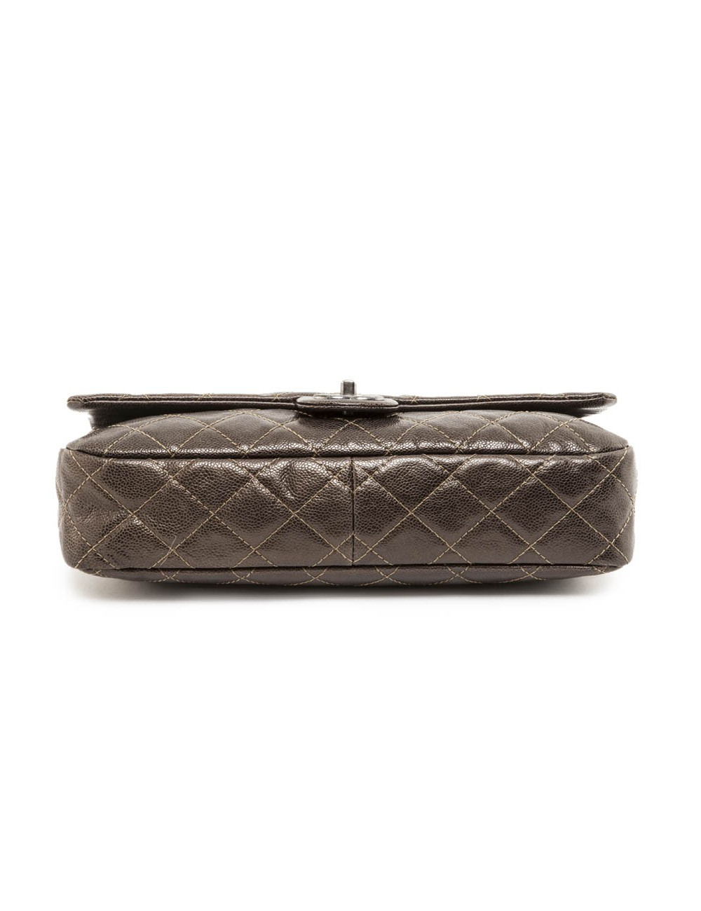 CHANEL flap bag in coppered quilted leather