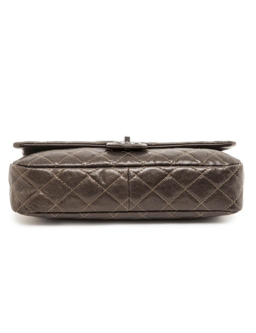 CHANEL flap bag in coppered quilted leather