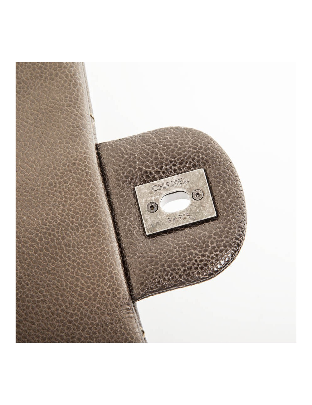 CHANEL flap bag in coppered quilted leather