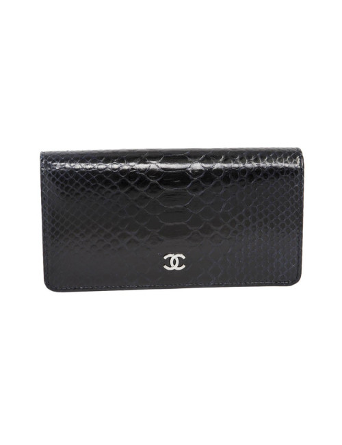 Portefeuille CHANEL python violet