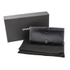 Wallet CHANEL dark purple python