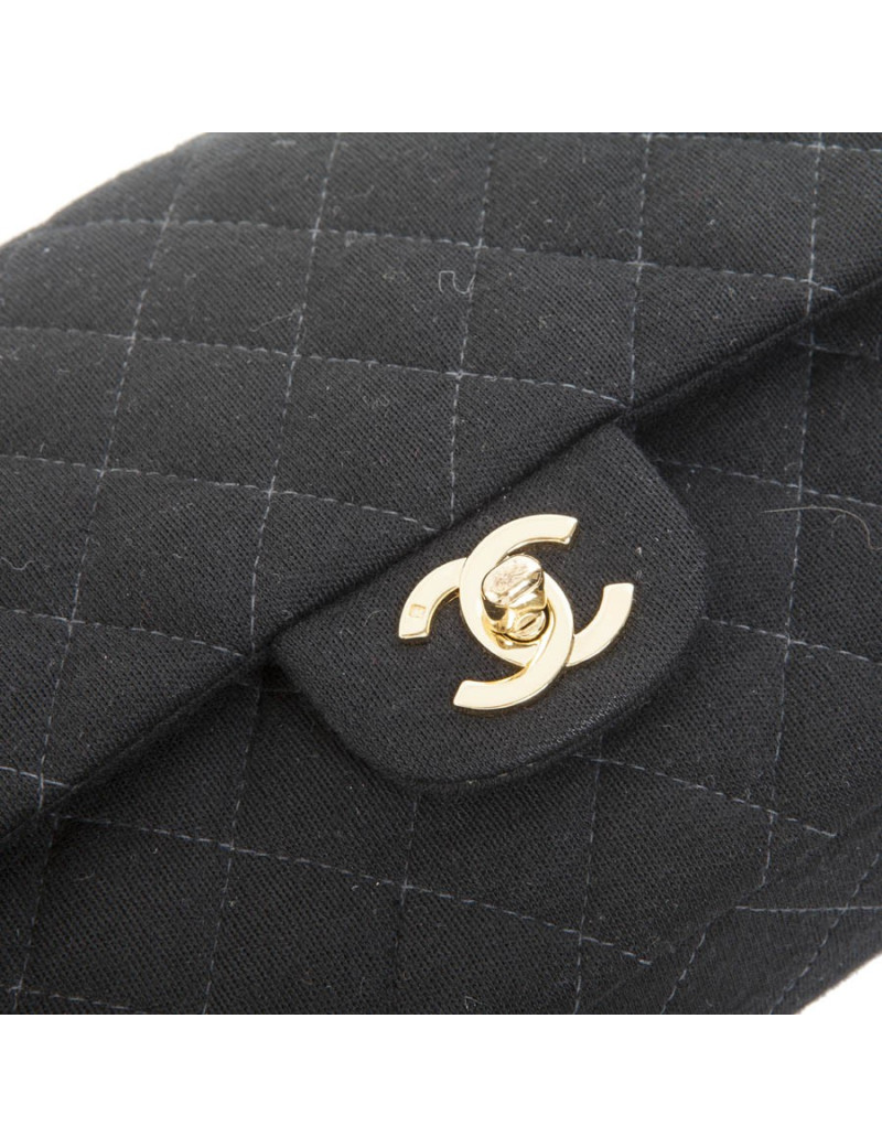 Sac 'Timeless' CHANEL en jersey noir
