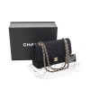 CHANEL 'Timeless' double flap bag in black jersey