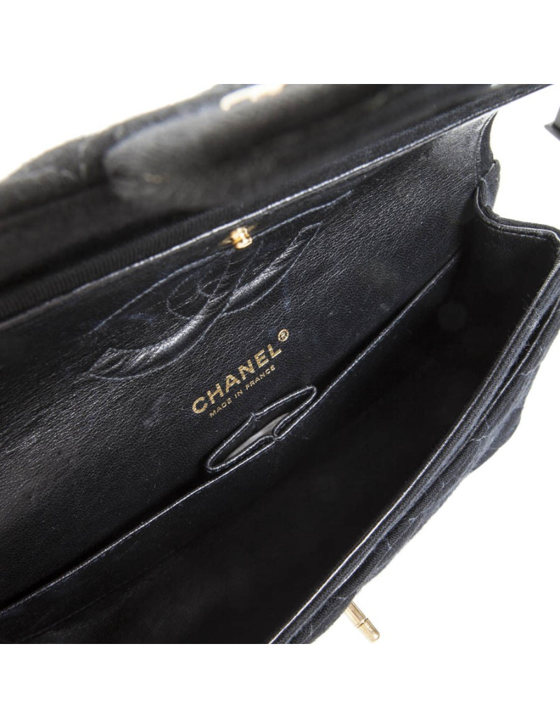 Sac 'Timeless' CHANEL en jersey noir