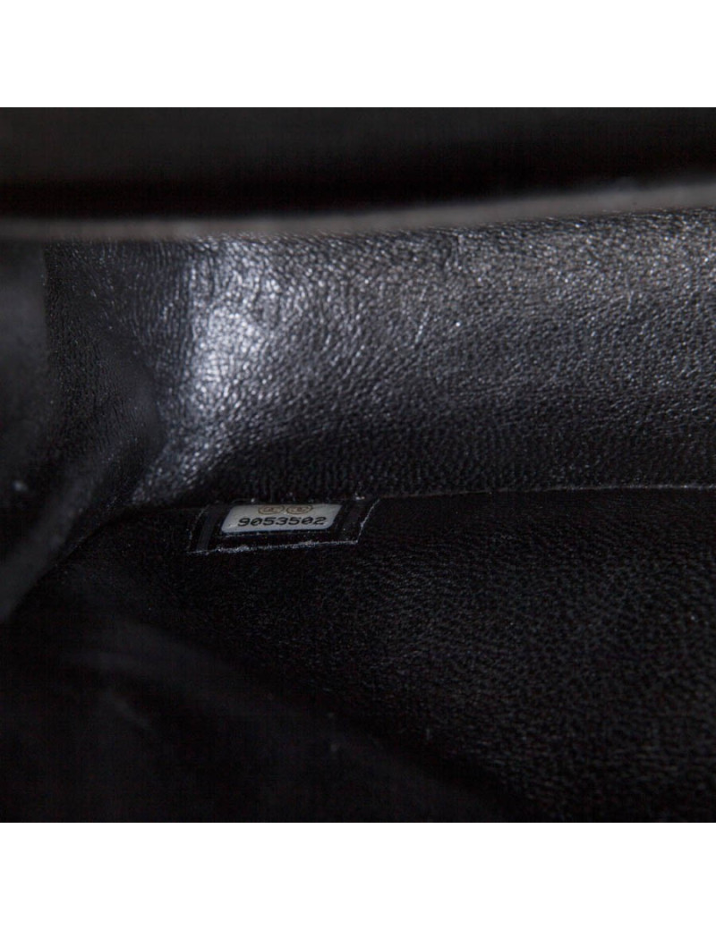 CHANEL 'Timeless' double flap bag in black jersey