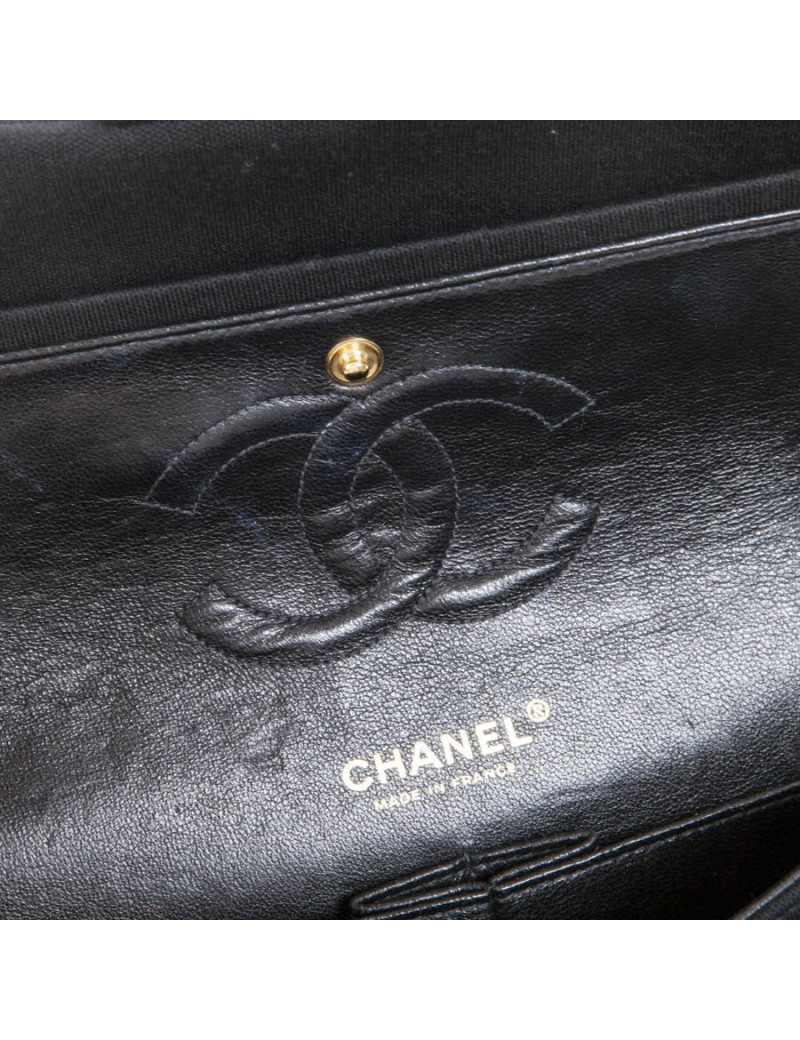 Sac 'Timeless' CHANEL en jersey noir