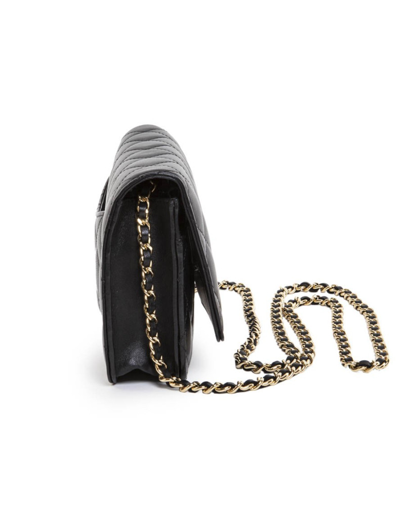 Mini black quilted lambskin CHANEL bag