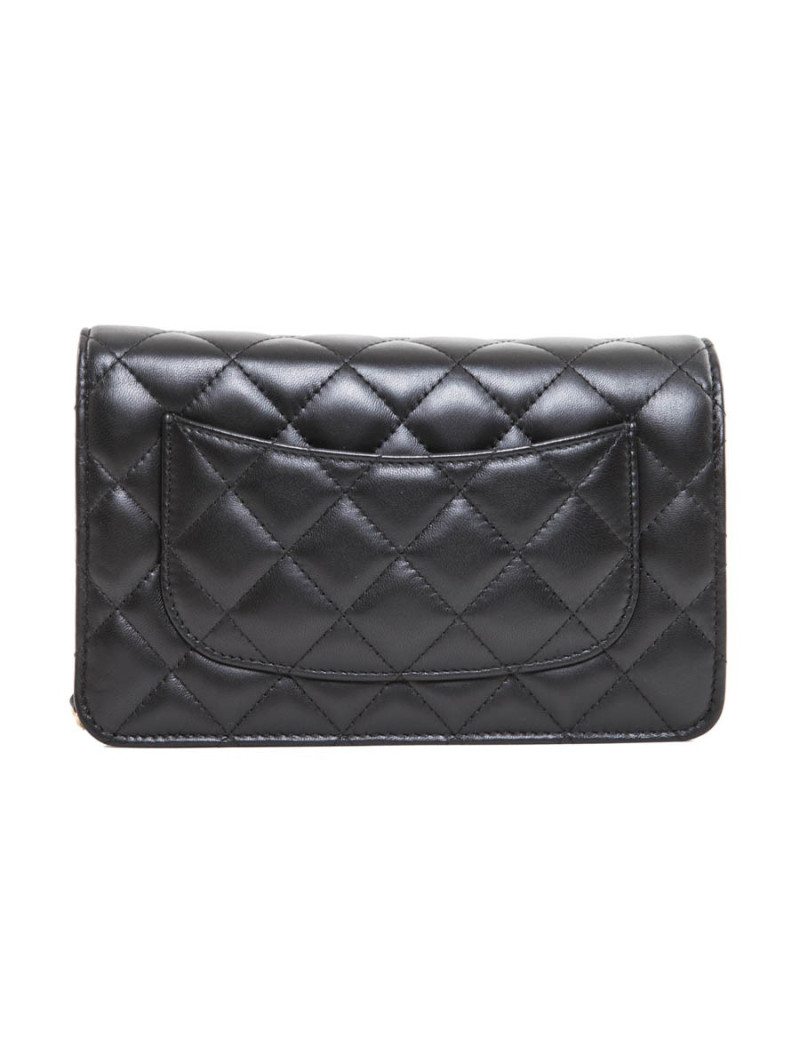 Mini black quilted lambskin CHANEL bag