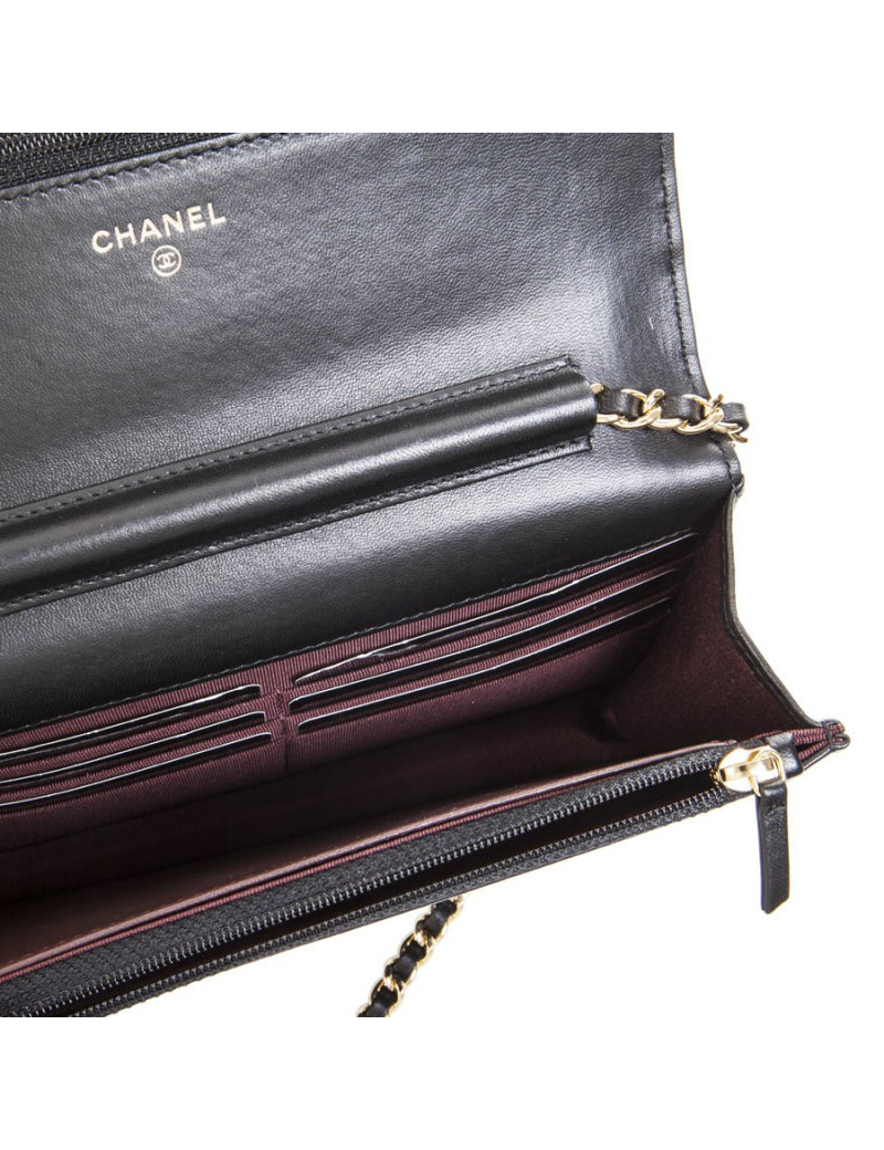 Mini black quilted lambskin CHANEL bag