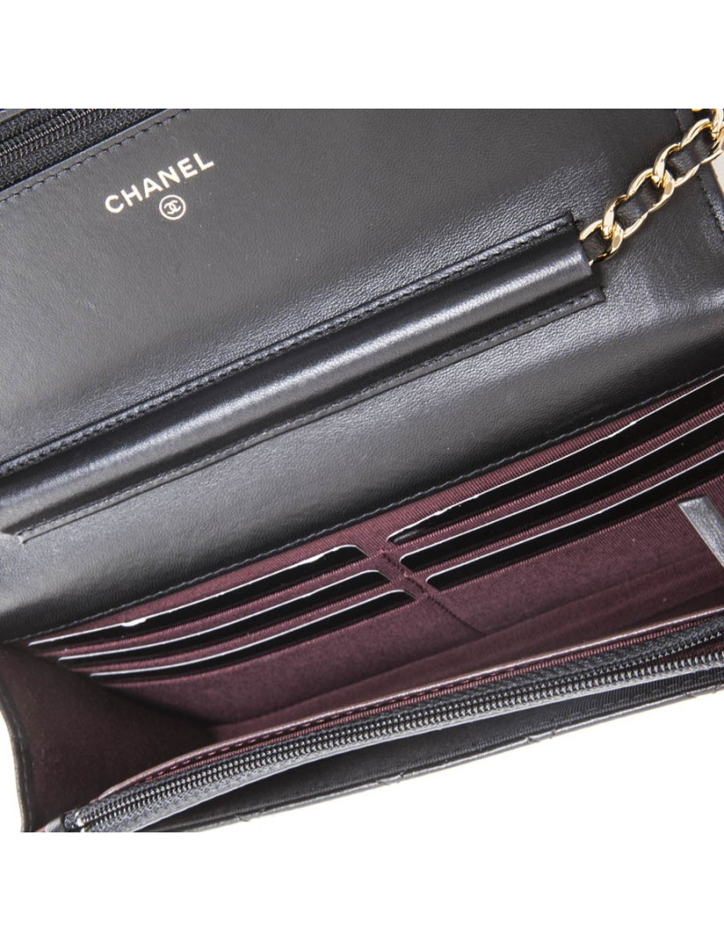 Mini black quilted lambskin CHANEL bag