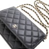 Mini black quilted lambskin CHANEL bag