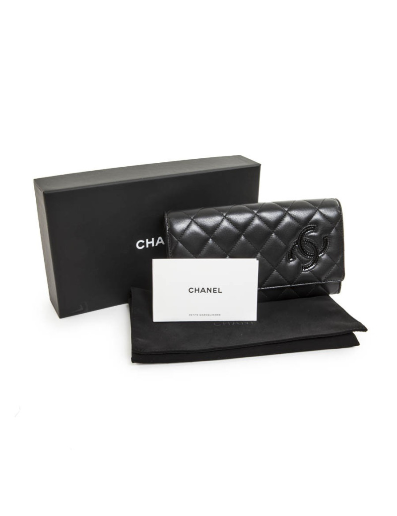 Mini black quilted lambskin CHANEL bag
