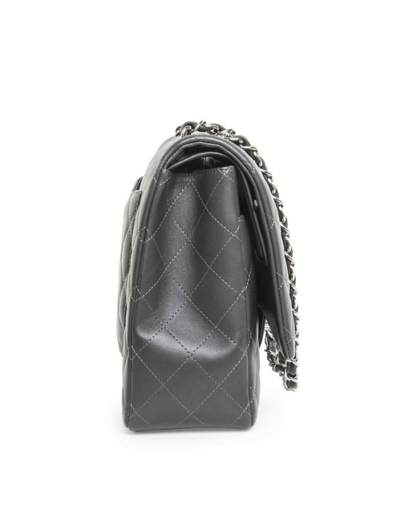 Maxi jumbo CHANEL matelassé gris foncé