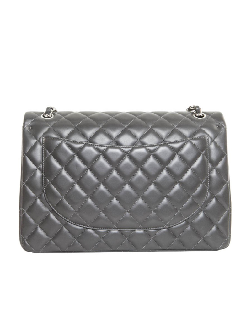 Maxi jumbo CHANEL matelassé gris foncé