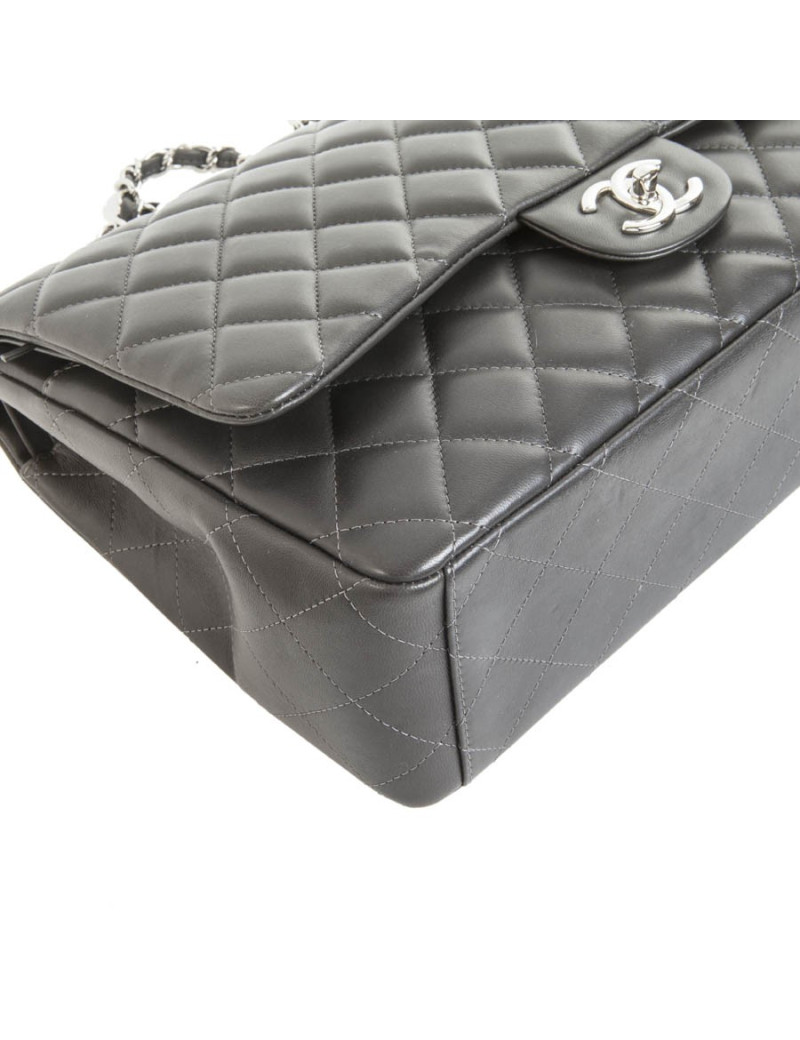 Maxi jumbo CHANEL matelassé gris foncé