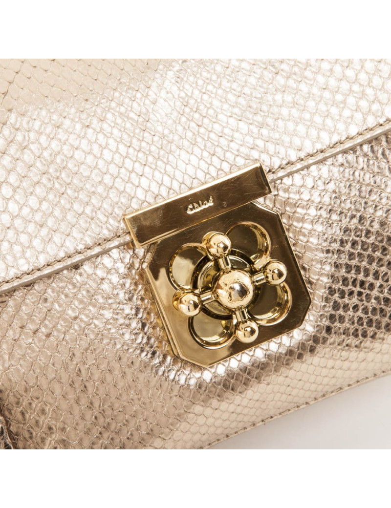 Sac CHLOE en  python doré