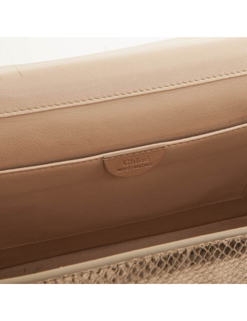 Sac CHLOE en  python doré