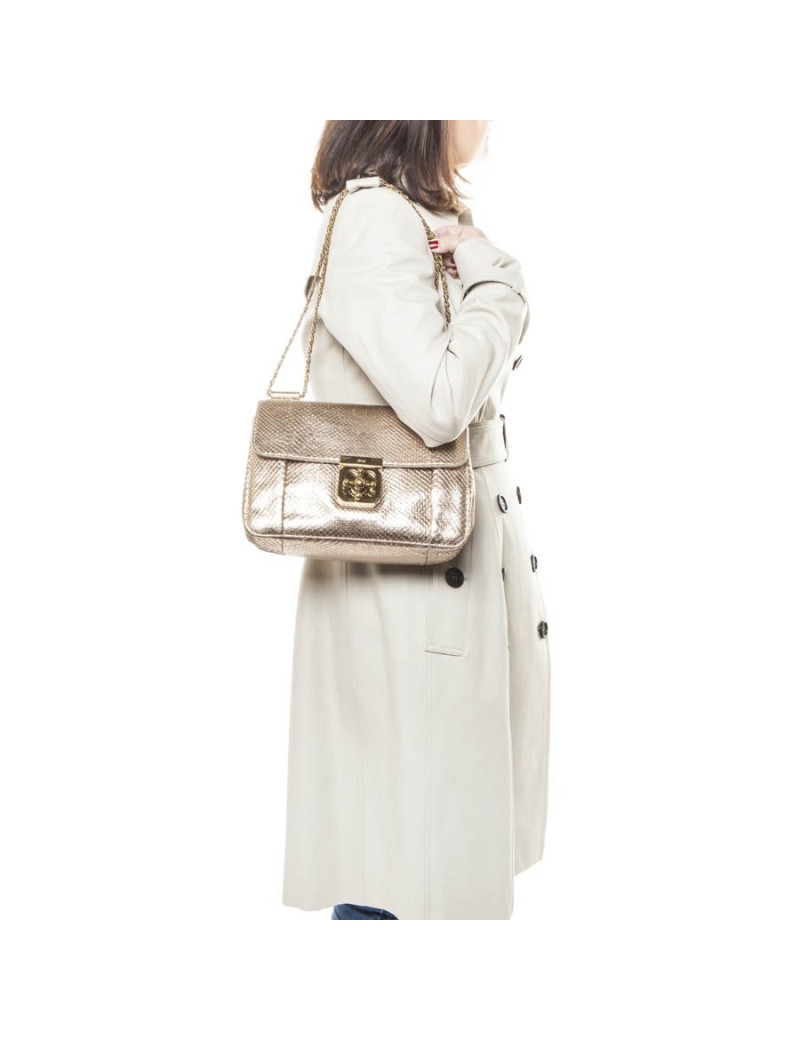 Sac CHLOE en  python doré