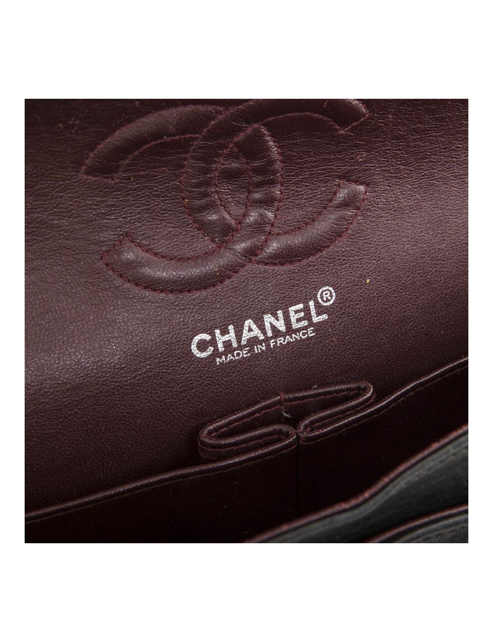 Sac timeless CHANEL cuir d'agneau lisse noir