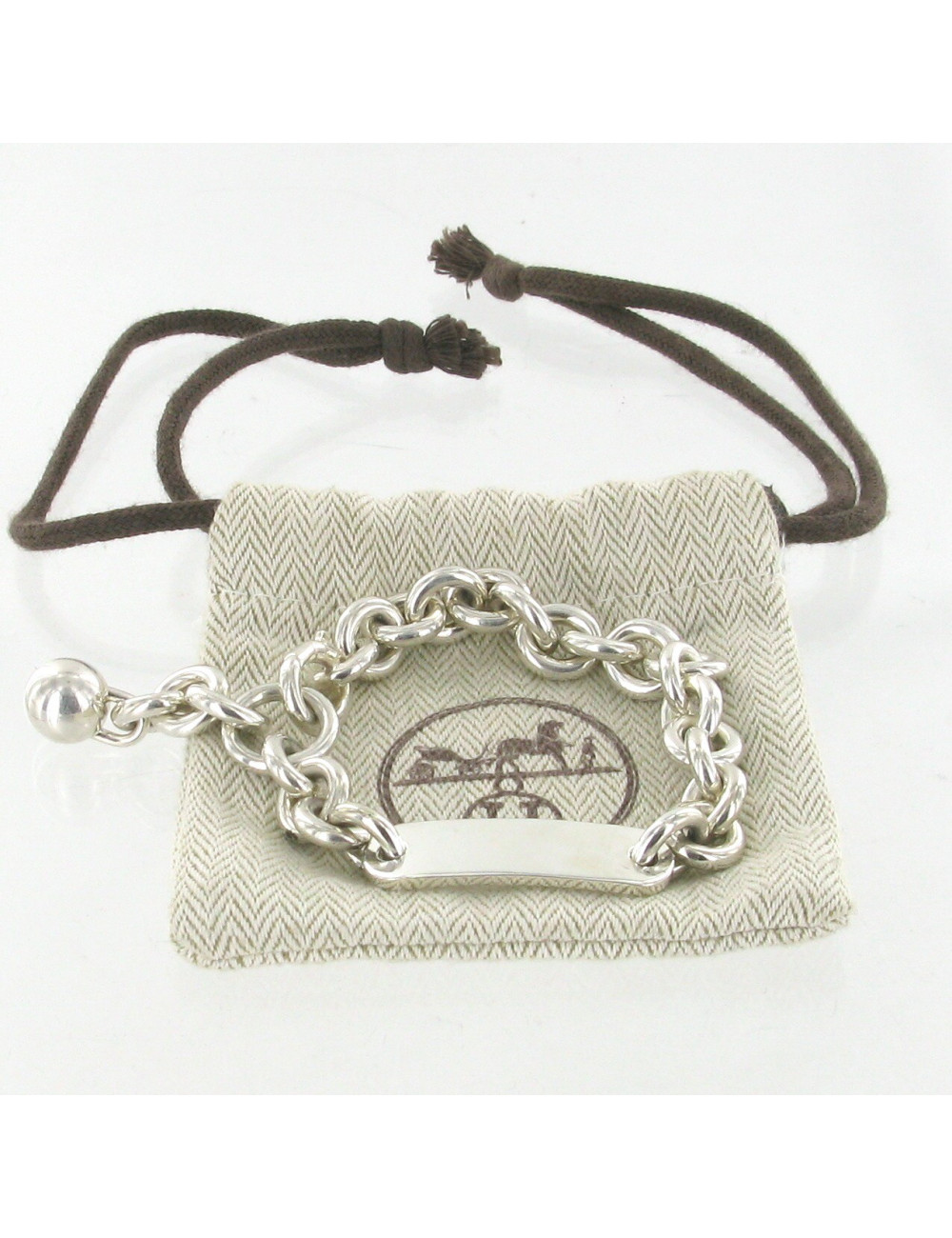 Gourmette en argent massif HERMES