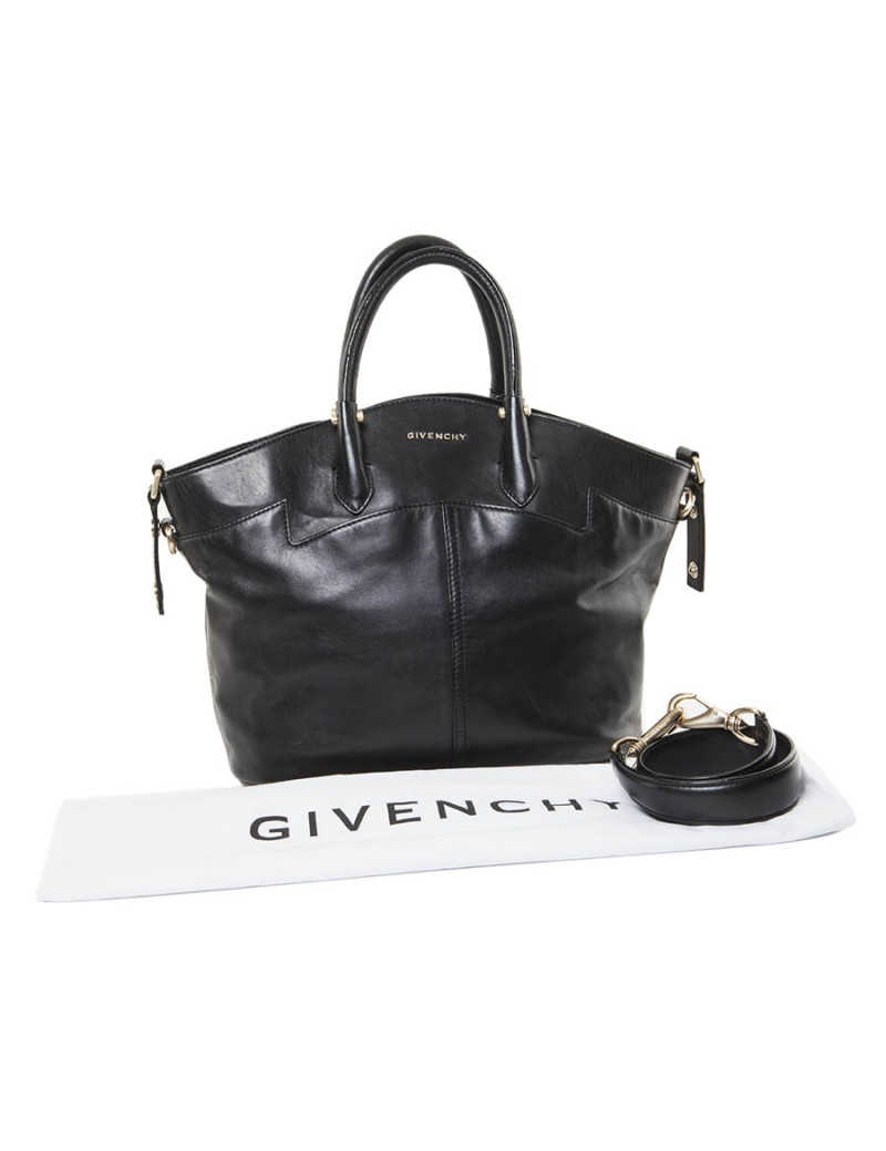GIVENCHY black smooth soft leather bag