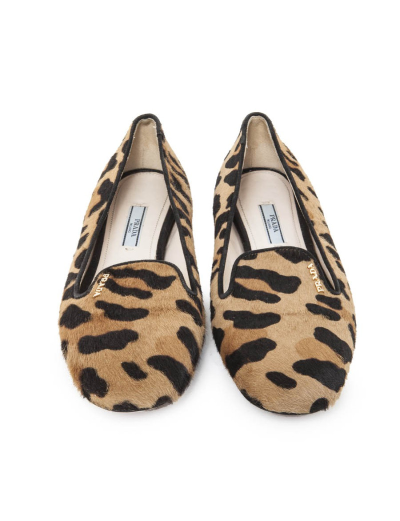 PRADA T 38 EN way leopard flats