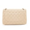 CHANEL jumbo double flap bag in beige quilted lamb leather