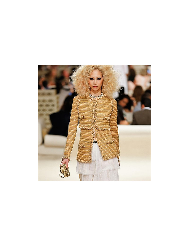 Jacket "Paris-Dubai" T 38 EN gold and Pearly beads