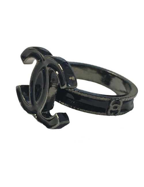 Bague CC noire CHANEL