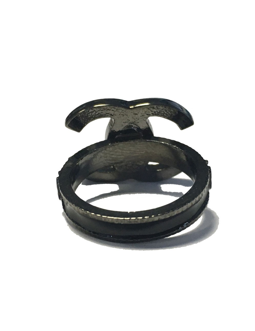 Bague CC noire CHANEL