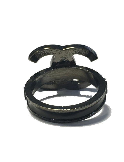Bague CC noire CHANEL