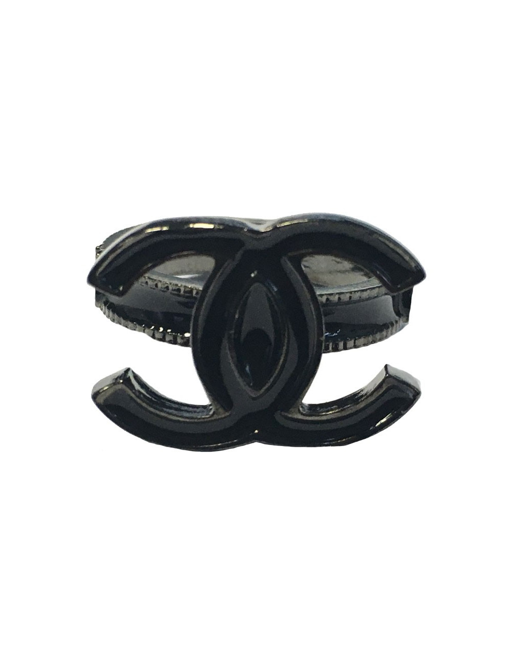 Bague CC noire CHANEL