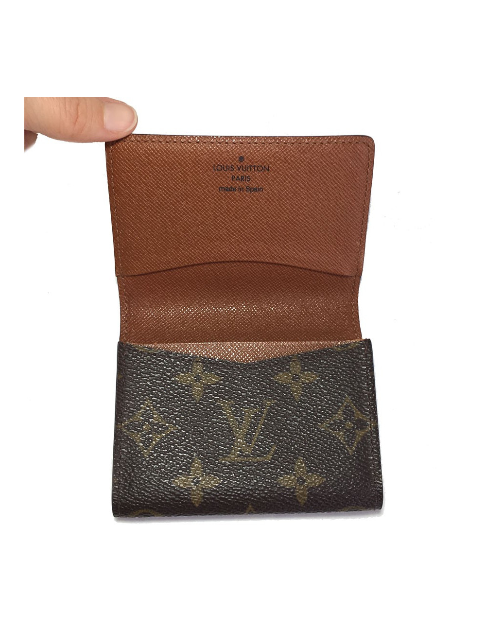 Enveloppe cartes de visite LOUIS VUITTON en toile LV