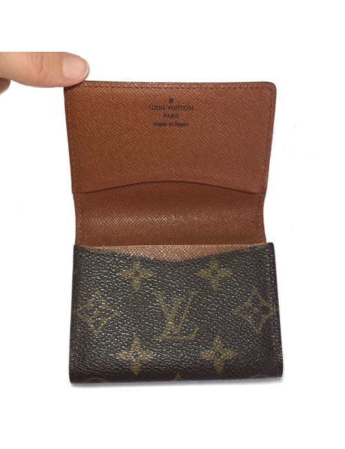 Enveloppe cartes de visite LOUIS VUITTON en toile LV