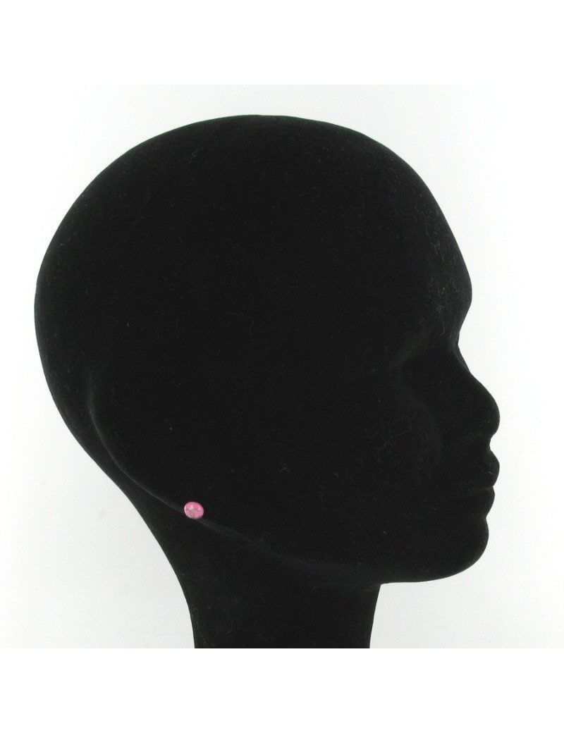 Clous d'oreilles émaillés rose CHANEL