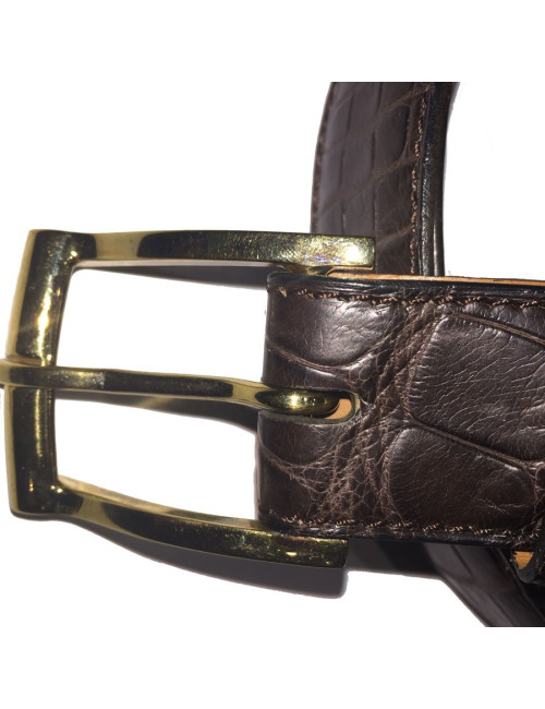 Belt man FRANCK NAMANI T105/42 dark brown alligator
