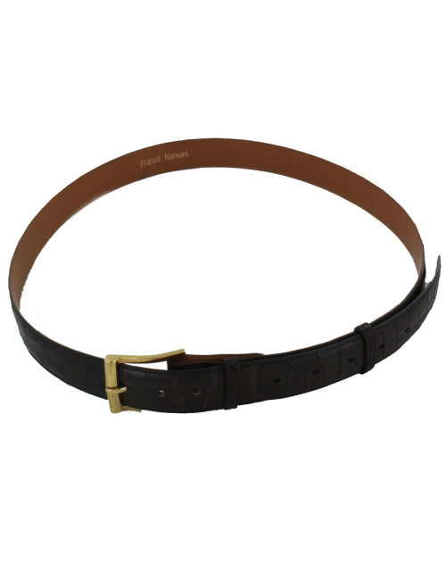 Belt man FRANCK NAMANI T105/42 dark brown alligator