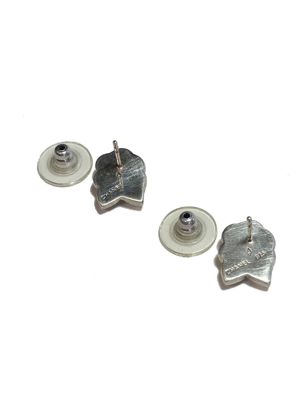 Clous CHANEL CAMÉLIAS en argent 925