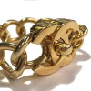 Bracelet CHANEL CC métal doré